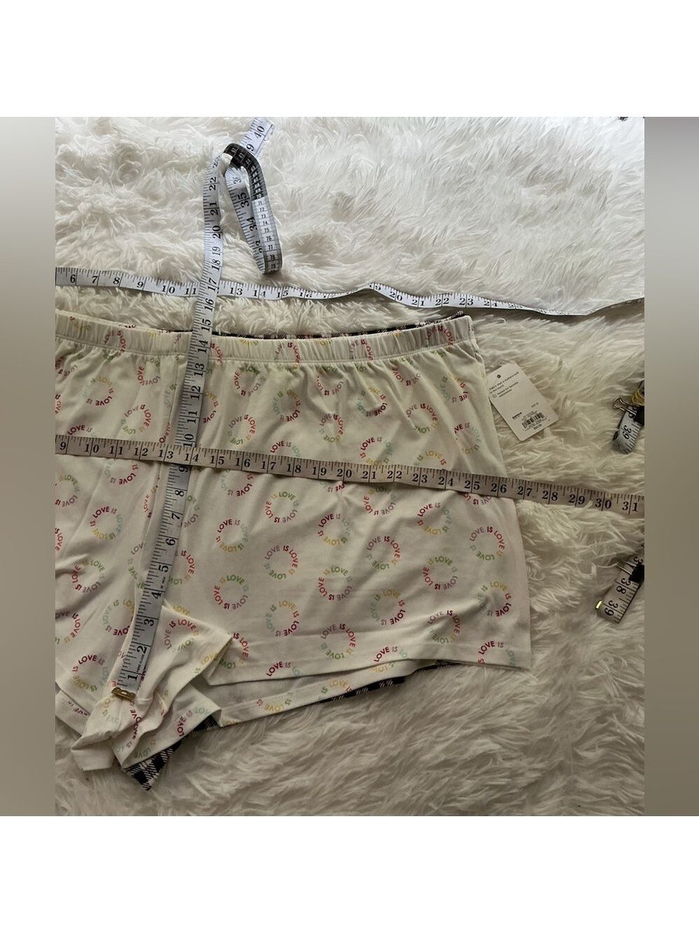 Kohl’s 2-Pack Sleep Shorts – Love Print & Plaid – Size 3X – Pajama Shorts - Picture 10 of 14